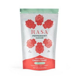 RASA Peppermint Cacao – Adaptogenic Mushroom Coffee Alternative | Vegan, Keto, Whole 30, Ayurveda Wellness Tonic with Chaga + Reishi (8 oz. / 30 Servings)