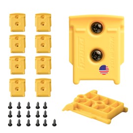 PERCH 9 Pack Tool Holder Wall Mount for DeWalt 20v/60v Cordless Tools - Snap Fit Drill Hanger With 18 Screws - Easy to Install, Screw in and Lock