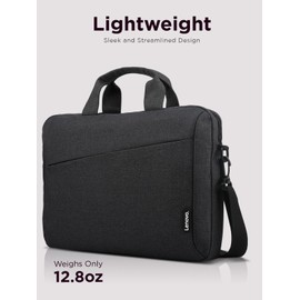Lenovo Laptop Carrying Case T210, 15.6-Inch Laptop and Tablet, Sleek Design, Durable and Water-Repellent Fabric, Business or School, GX41L83769 Casual Toploader - Eco Black