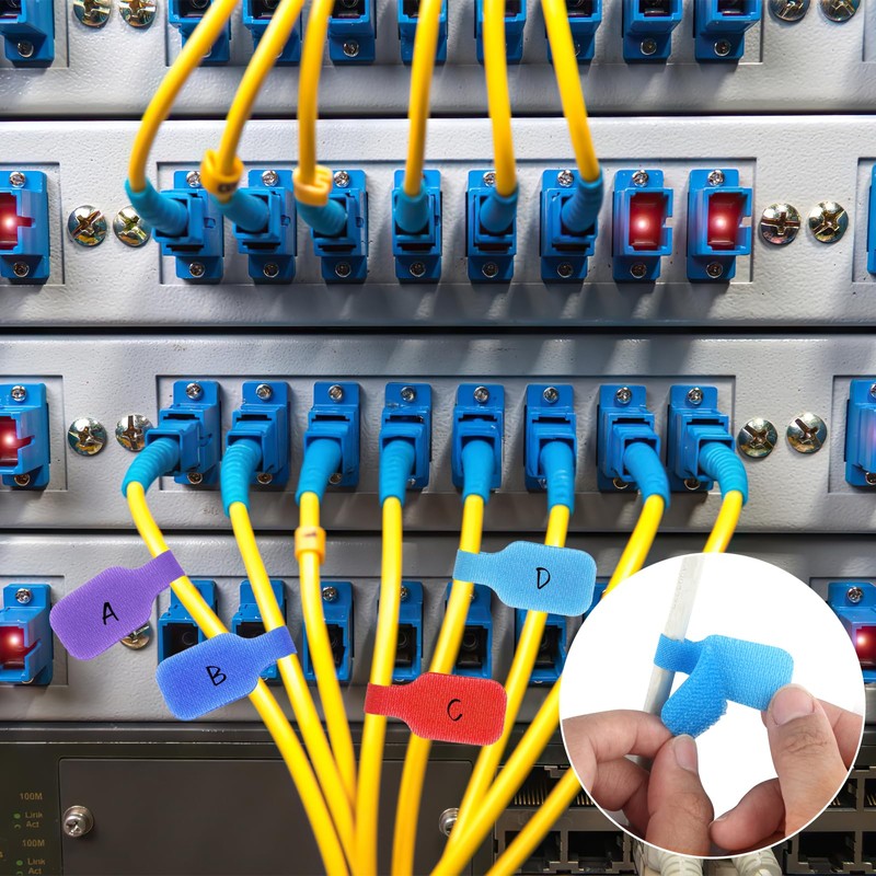 Pack of 40 Cable Labels, Reusable Cable Labelling 4.5 x