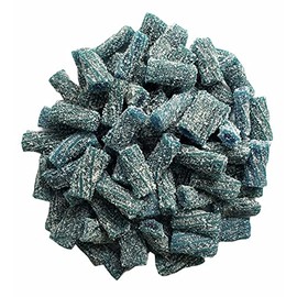 Smarty Stop Sour Licorice Twist Bite Gummy Candy/Twisteroos Pectin Filled Licorice Sour Gummies (Blue Raspberry, 2 Pound (Pack of 1))