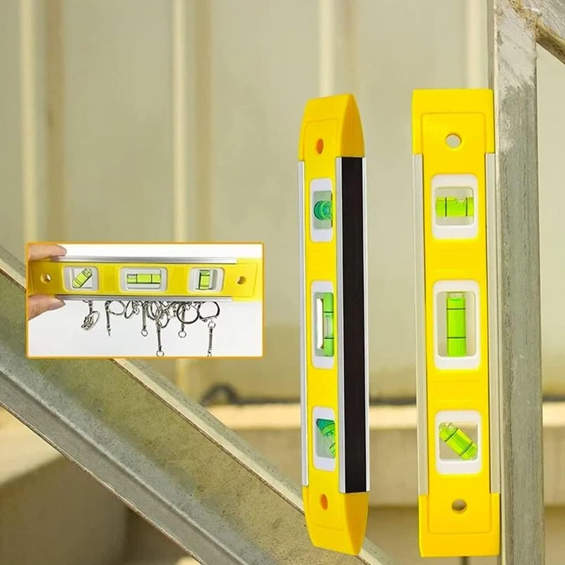 AYMBH Magnetic Spirit Level 230mm/9-Inch – Heavy-Duty Torpedo Level with