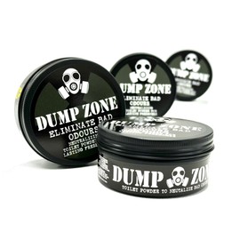 DUMP ZONE Toilet Freshening Powder Natural Ingredients Lemon Scent 2 x 100gm