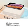 Wooden Digital Clock Wireless Charging Function 3 Brightness Electric Alarm