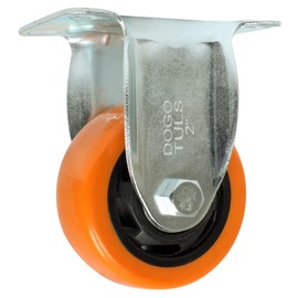 DOGOTULS ZF5108 Rodaja de PVC Naranja Fija con Placa 2"