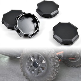 KATIMOTO - Tapa central de cubeta de rueda para Polaris RZR 900 XP 4 1000 14-19, tapas de llanta de polvo negro para Polaris RZR 900 XP 4 1000 Turbo 2014-2019 Accesorios (4 piezas)