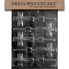 Dress My Cupcake Cross (Flower) Lollipop Chocoate Mold - R023