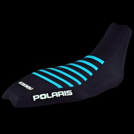 Enjoy Mfg 2007-14 Polaris Outlaw 90/2016-2021 110 SEAT COVER  BLACK/LIGHT BLUE rib #252A