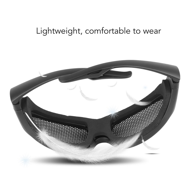 Windproof Goggles Breathable Impact Resistance Iron Mesh Pattern Protective Glasses