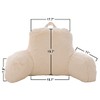 Holawakaka Large Faux Fur Bed Rest Pillow with Arms, Rabbit