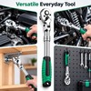 Drive Ratchet Wrench for Garage Repairs - 72-Tooth Flex Head