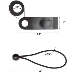 AOBYMIN Tarp Clips Lock Grip, 40 Pack Tarp Clamps Heavy Duty and Ball Bungee Cords Set, Tent Clips with 6 Inch Bungie Cord Balls for Awnings Camping, Patio Umbrellas, Pool Awning Cover