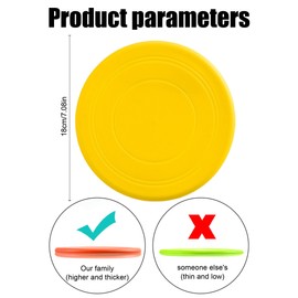 RGZD Pack of 2 Dog Frisbees, Dog Disc, Dog Toy Frisbee, Diameter 18 cm, Rubber Frisbee, for Land and Water, Dog Training, Throwing, Catching and Playing