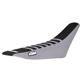 Enjoy MFG 2001-2006 KTM SX-SXF JDR  gripper seat cover  SILVER/ BLACK/SILVER #73 LOGO