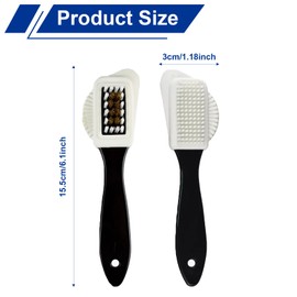 1 Pcs Suede Brush for Shoes,4-Sided Nubuck Shoes Brush,Nubuck And Multifunctional 4-Sided Cleaning Shoes Brush for Suede Leather Boots Cleaning(Brass And Nylon Bristle)