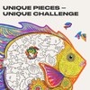 UNIDRAGON Original Wooden Puzzle – Shiny Fish, 106 Pieces, Small