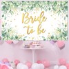 VanillaBay Bride to Be Backdrop Sage Green Eucalyptus Leaves Bridal