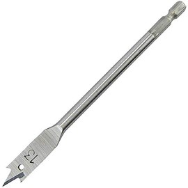 Toolpak 13 x 152mm Flat Spade Wood Drill Bit Size Metric 13mm Effective Total Length 152mm Flat Wood Drill Bit Weight 52g