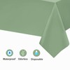 Kopokita 2PCS Sage Green Plastic Tablecloths 54 x 108 Inch,
