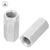 Long Hex Nut, 2pcs M16*50 Zinc Plated Steel Long Hex