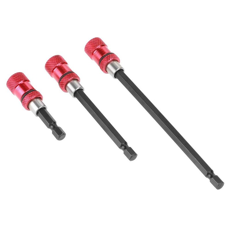 3pcs 1/4" Hex Shank Screwdriver Bit Holder Magnetic Extension Screwdriver