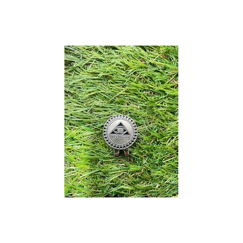 Don Flyee Golf Marker Magnet Masonic Emblem Alloy Hat Clip