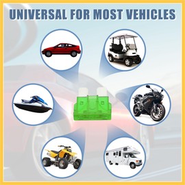 REPAIROCK 32V Standard Fuse Adapter Tap Fuse Kit with 2pcs 30A Blade Style Fuse for Cars Boats Auto Replacement Parts