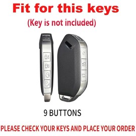 TECART Key Cover with Keychain Keyless Entry Remote Control Key Fit for 2023 2024 Kia Telluride Smart Key Fob Shell Brown