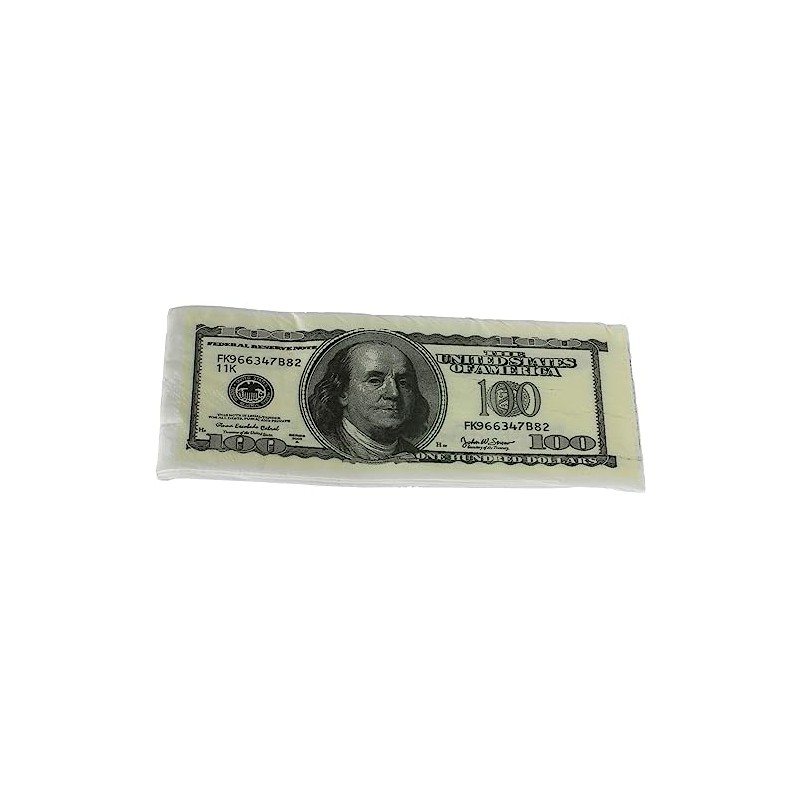 10 Double Veiled Napkins Party Birthday Theme Banknote 100 Dollars