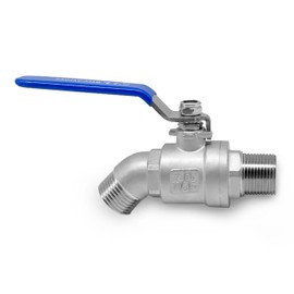 CMI Inc - 3/4 Inch 304 Stainless Steel Hose Bibb, Outdoor Garden Faucet/Spigot Valve, Male × Male Hose Thread, Lead-Free, Rust-Resistant, High-Flow Water Shut-Off for Patio and Plumbing - 1 Pack