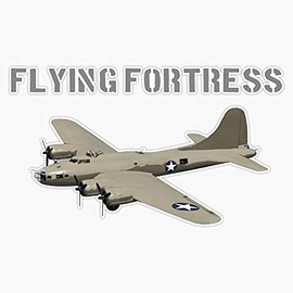 HOF Trading B-17 Flying Fortress Bomber Plane Usaaf Ww2 WWII Vinyl Sticker Waterproof Decal Laptop Wall Window Bumper Sticker 5 (HOF-VETERAN-STICKERS-5821)