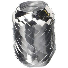 Berwick BCE1282 3/16" x 66ft Curl Keg Silver Glitter Ribbon