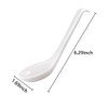 6Pcs Soup Spoon Ramen Noodle Soup Ladle White Soup Spoons