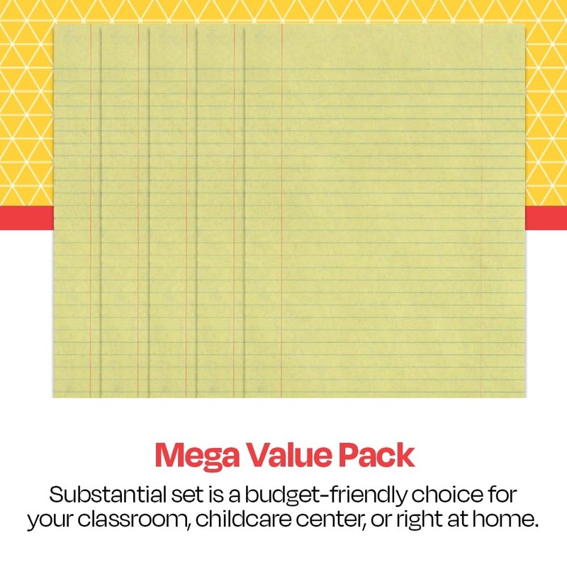 School Smart Composition Paper, Red Margin, 8 x 10-1/2 Inches,