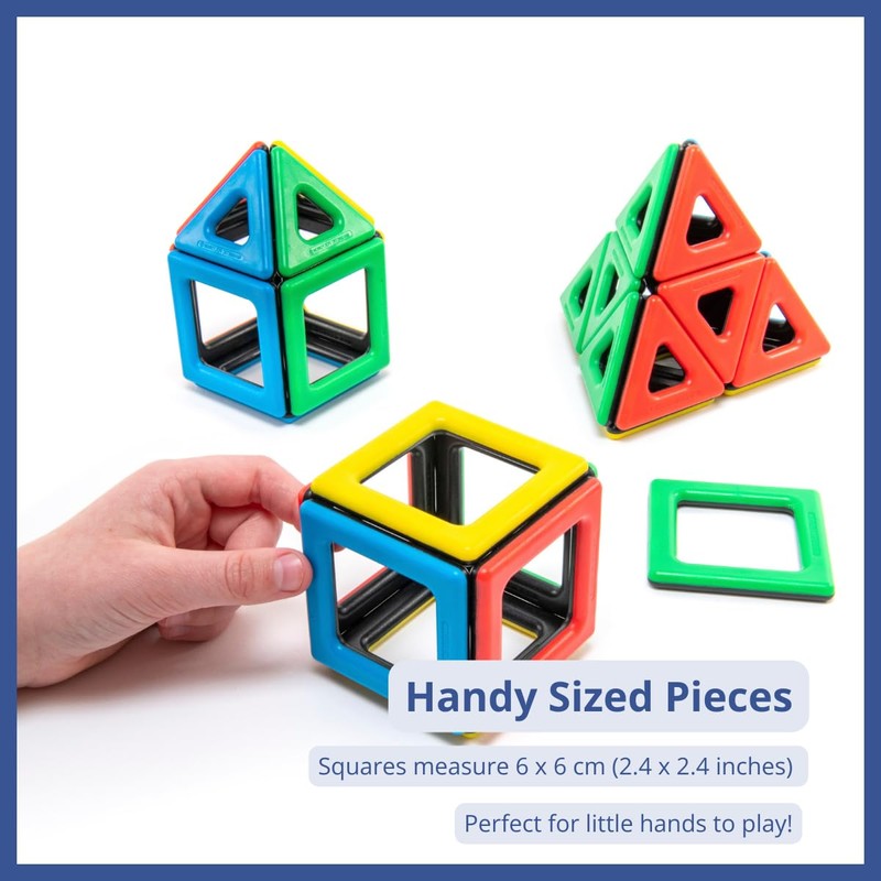 Magnetic Polydron Starter Set - Bright Coloured Magnetic Building Construction
