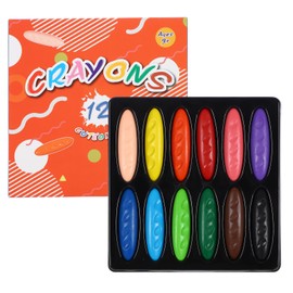CUTEONEE Crayons for Kids, 12 Colors Washable Toddler Crayons, Non-Toxic Baby Crayons, Easy to Hold and Use, Safe Coloring Gifts for Babies and Children
