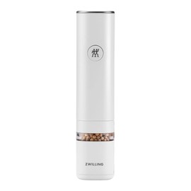 ZWILLING Enfinigy Motorized Electric Salt/Pepper Mill - LED Lighted, White