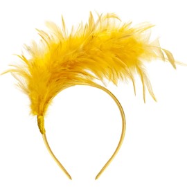 GHGMAO Feather Fascinator Headband for Women Kentucky Derby Headpiece Fascinator Hats Feathers for Cocktail Wedding Tea Party