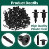 Richunie Plastic Rivets 6mm 100pcs Plastic Rivets Plastic Clips Rivets