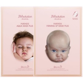 JM Solution (20 Sheets/1 SET) JM Solution Mama Pureness Mask Plus 2-Piece Set (Aqua & Firming Up), 1 Pack, 20 Sheets / (20매/1SET) 제이엠솔루션 마마 퓨어니스 마스크 플러스 2종 세트 (아쿠아&퍼밍업), 1개, 20개입