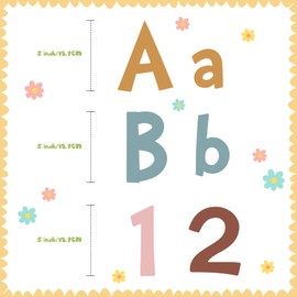 Tenare 134 Pieces 5 Inch Bulletin Board Letters Alphabet Numbers Letters Combo Set Letter Cutouts for Bulletin Board Display Home Decor(Morandi Color)