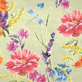 Boston International IHR 3-lagige Papierservietten, Cocktailgröße, 20 Stück, Bella Green