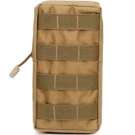 Tactical MOLLE Pouch Waist Pack EDC Organiser Medic Tool Bag Airsoft Military Army Utility Belt Backpack Vest Pouch (Tan/Khaki)