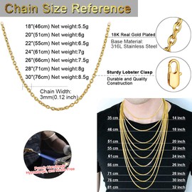 ChainsHouse Stainless Steel Bracelet Women/Men's Bracelet 19 cm / 21 cm Anchor Chain / Coffee Bean Bracelets, Choice of Width and Colour, includes Gift Box, Stainless Steel