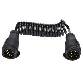 KIMISS 13 Pin Trailer Plug Wiring Spring Cable Connector Adapter for Caravan