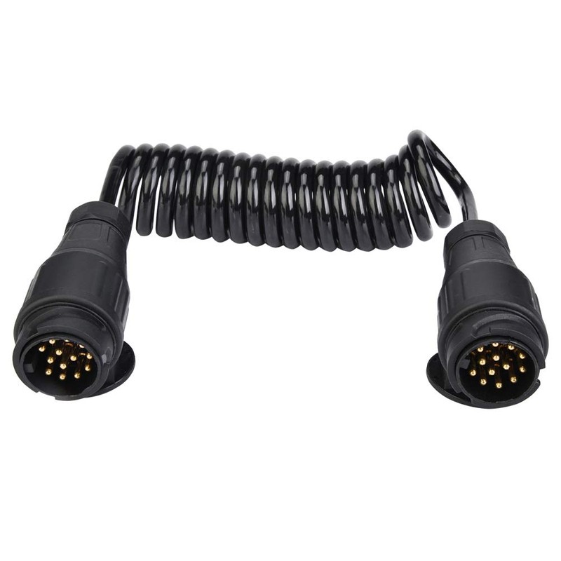 KIMISS 13 Pin Trailer Plug Wiring Spring Cable Connector Adapter
