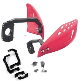 APEBAZY Motorcycle Handguards RACING Hand Guards Dirt Bike Universal Handguards Brush Bar for Off-Road ATV Motocross Enduro Handguards Replacement 7/8" 22mm Red