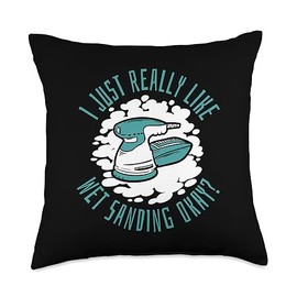 Service Car Spray Paint Kit Can Detailing Gifts Just Really Like Wet Sanding Spray Vehicle Car Painter Throw Pillow, 18x18, Multicolor