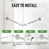 L Shaped Shower Curtain Rod, [23"-36"] x [23"-36"] Adjustable Corner