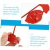 SUPVOX 50Sets Plastic Red Flag Model for DIY Miniature Scene